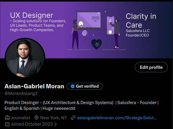 X/Twitter profile screenshot.